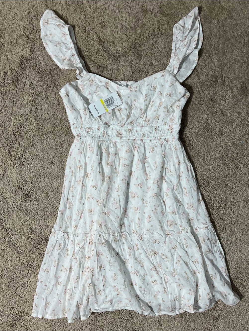 NWT Pink rose mini dress with floral pattern - size medium
